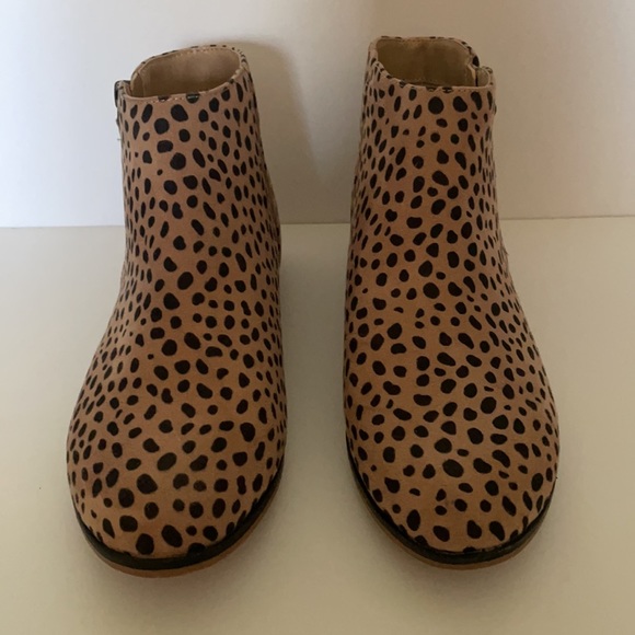 CAT & JACK leopard print bootie EUC worn 1x size 5 - Picture 4 of 9